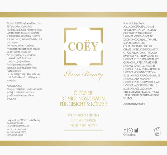 Ölfreier Reinigungsschaum – Eluria by COËY