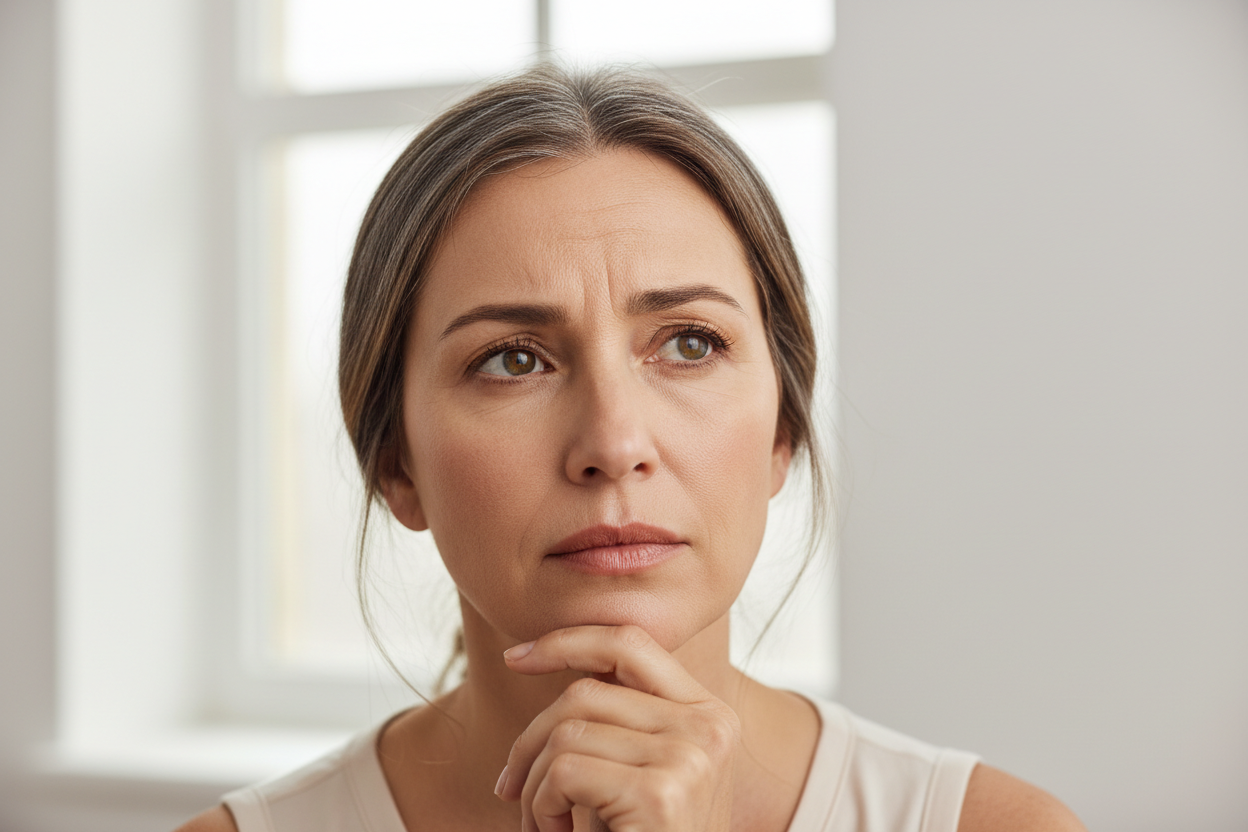 eine skeptische frau ab 45 - 50 jahre #