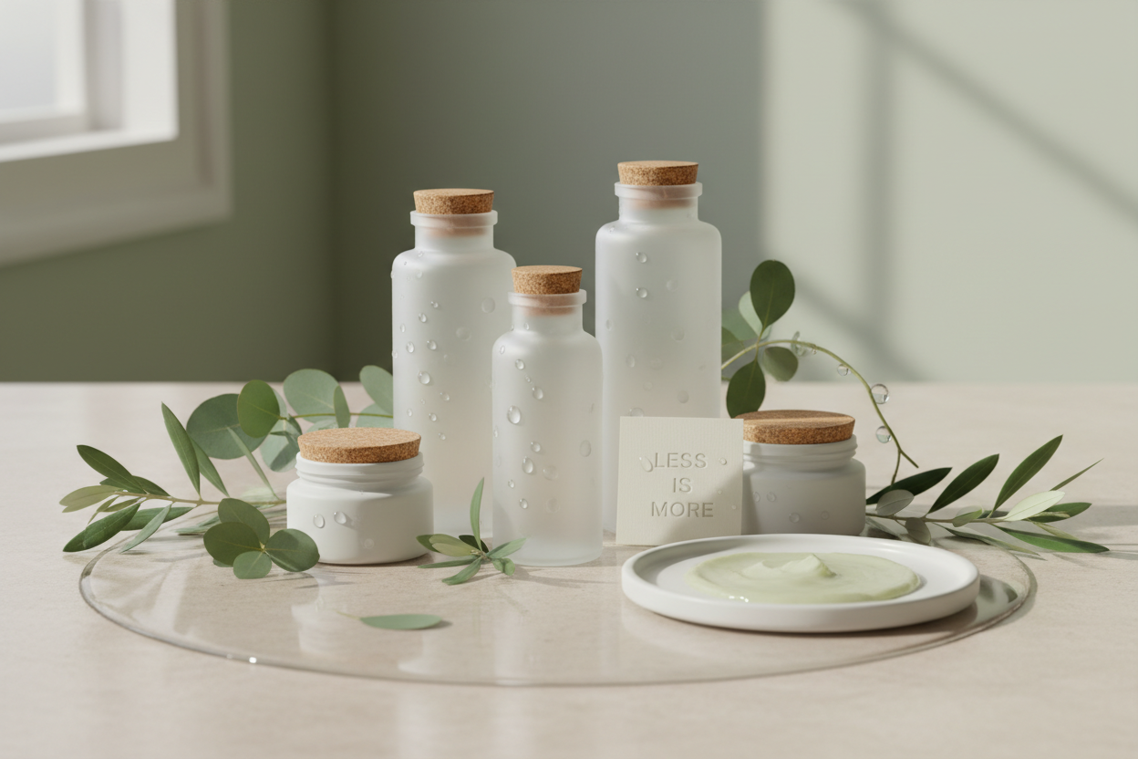 Für mich bedeutet Hautpflege:Beruhigen statt reizenDie Haut soll sich nach der Pflege entspannter anfühlen – nicht gestresster.Feuchtigkeit & Schutz in Balance bringenWeder „zu viel“ noch „zu wenig“ – sondern genau das Maß, das die Haut wieder ins Gleichgewicht bringt.Natürliche Extrakte sinnvoll einsetzenPflanzliche Wirkstoffe können unglaublich wertvoll sein – wenn sie ausgewogen kombiniert werden.Einfachheit vor ÜberforderungIch glaube nicht an zehn Produkte in zehn Schritten.Ich glaube an wenige, gut du